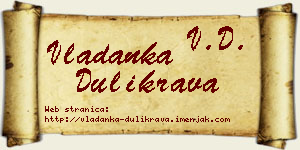 Vladanka Dulikrava vizit kartica